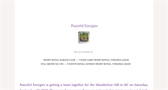 Desktop Screenshot of peacefulenergies.org